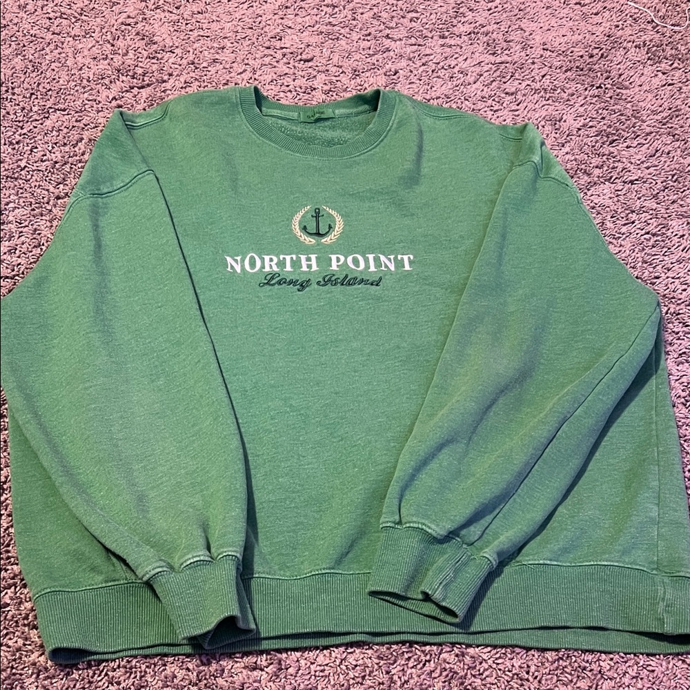 Garage Green Crewneck Men's Sweater